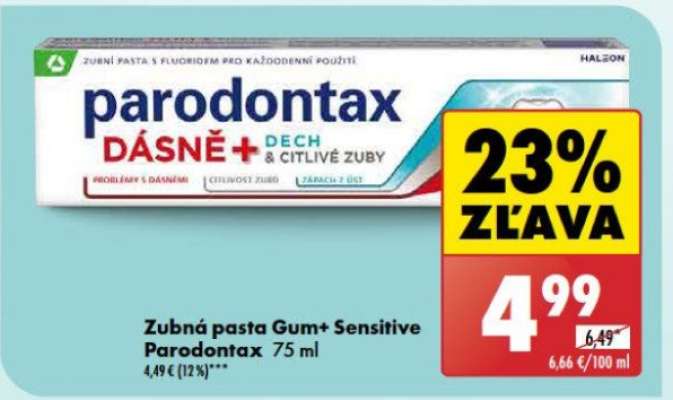 Zubná pasta Gum+ Sensitive Parodontax 75 ml