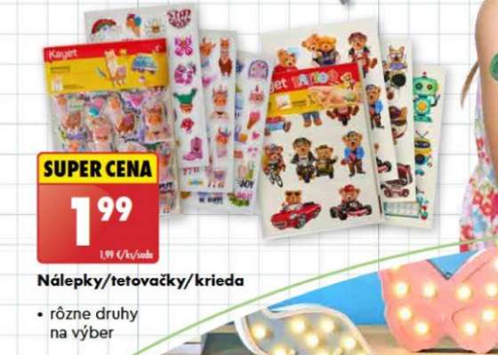 Nálepky/tetovačky/krieda
