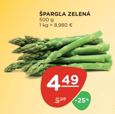 Špargľa zelená