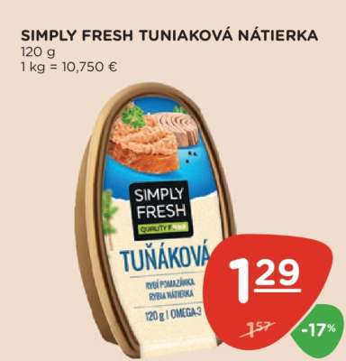 SIMPLY FRESH Tuniaková nátierka