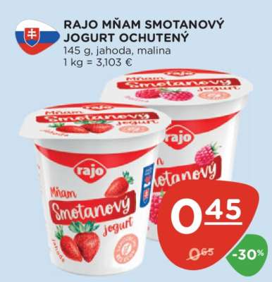 Rajo Mňam Smotanový Jogurt Ochutený