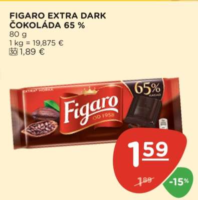 FIGARO EXTRA DARK ČOKOLÁDA 65 %