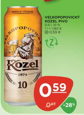 VELKOPOPOVICKÝ KOZEL PIVO