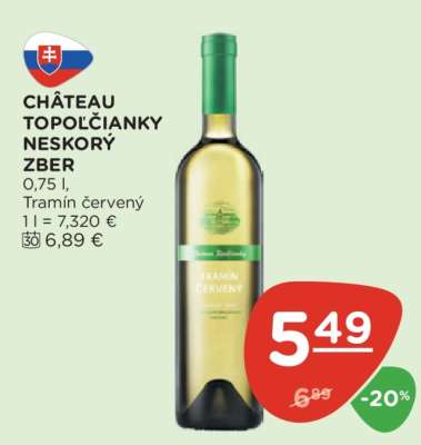 CHATEAU TOPOĽČIANKY NESKORÝ ZBER
