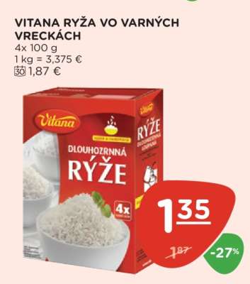 VITANA RYŽA VO VARNÝCH VRECKÁCH
