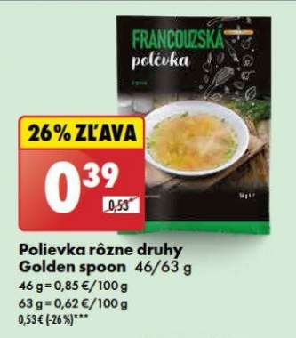 Polievka rôzne druhy Golden spoon 46/63 g