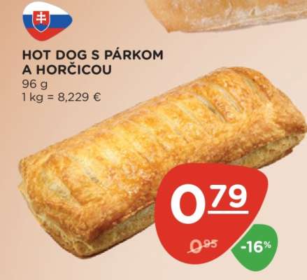Hot Dog s párkom a horčicou