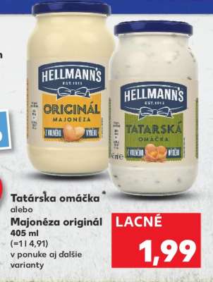 Tatárska omáčka alebo Majonéza originál 405 ml