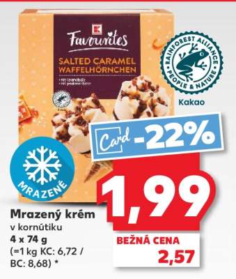 Mrazený krém v kornútiku