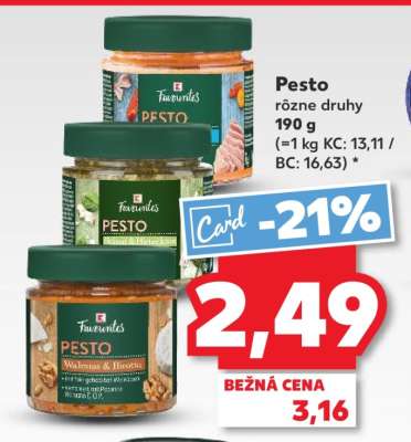 Pesto rôzne druhy 190 g