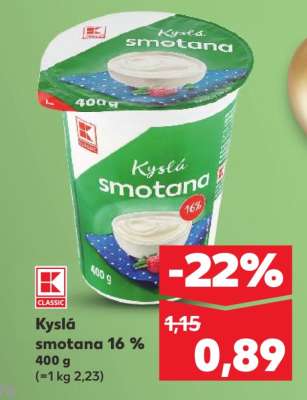 Kyslá smotana 16 % 400 g