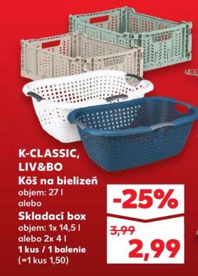 K-CLASSIC, LIV&BO Koš na bielizeň