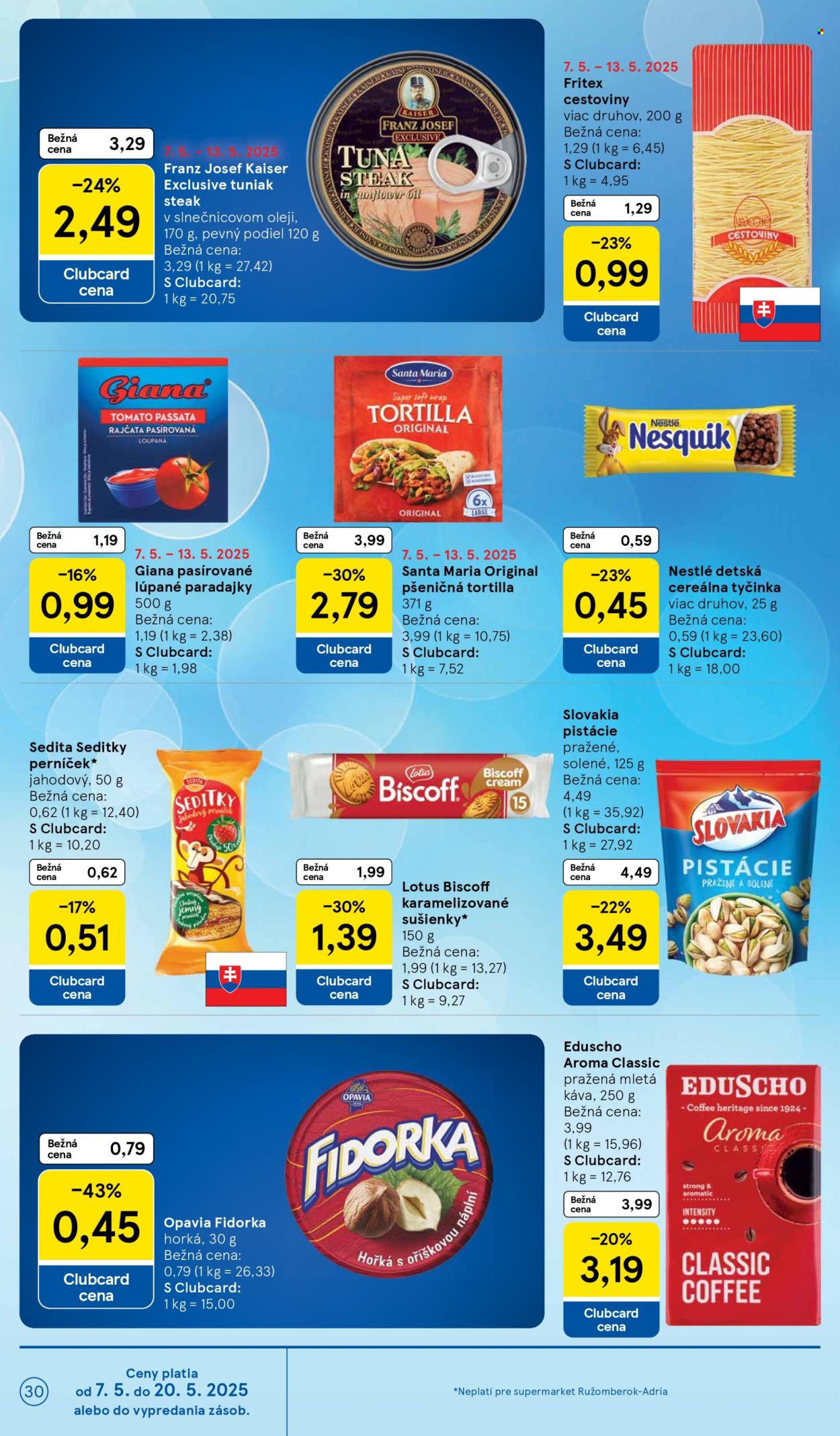 Leták TESCO supermarket - 7.5.2025 - 13.5.2025.