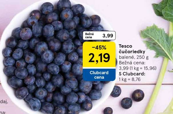 Tesco čučoriedky