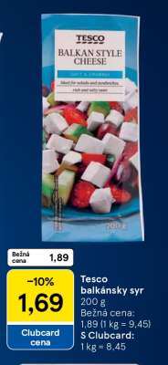 Tesco balkánsky syr