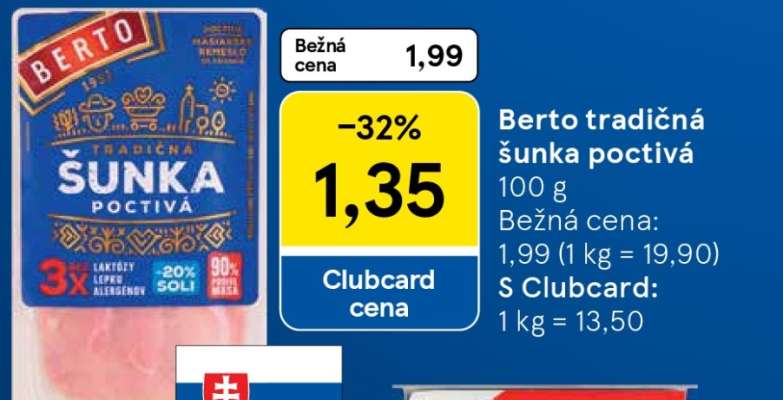 Berto tradičná šunka poctivá