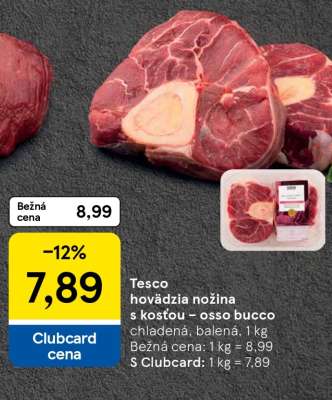 Tesco hovädzia nožina s kosťou – osso bucco