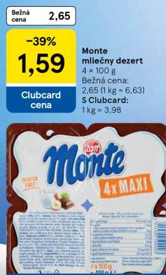 Monte mléčný dezert