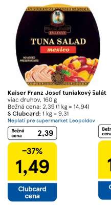 Kaiser Franz Josef tuniakový šalát