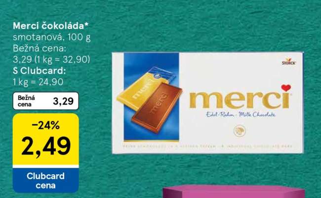 Merci čokoláda smotanová, 100 g