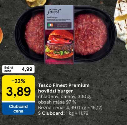 Tesco Finest Premium hovězí burger***