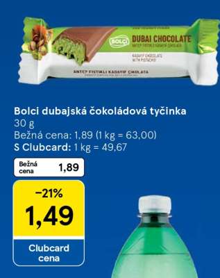 Bolci dubajská čokoládová tyčinka