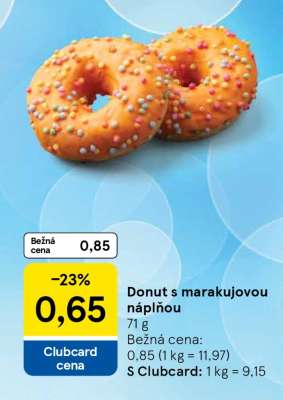 Donut s marakujovou náplní