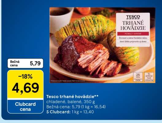 Tesco trhané hovädzie