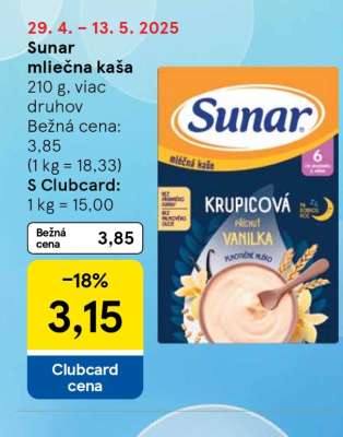SUNAR Mliečna kaša
