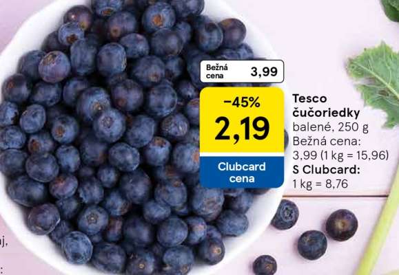 Tesco čučoriedky