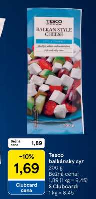 Tesco balkánsky syr