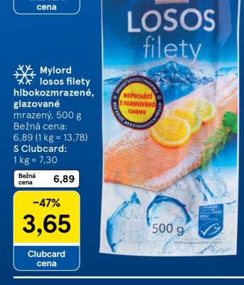Mylord losos filety hlboko zmrazené glazované