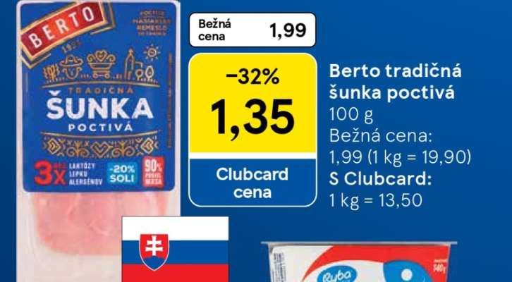 Berto tradičná šunka poctivá