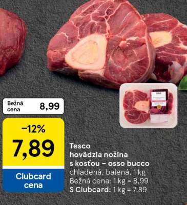 Tesco hovädzia nožina s kosťou – osso bucco