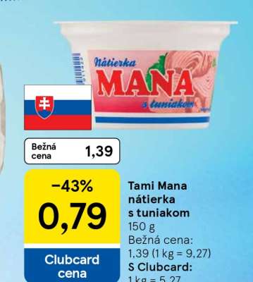 Tami Mana nátierka s tuniakom