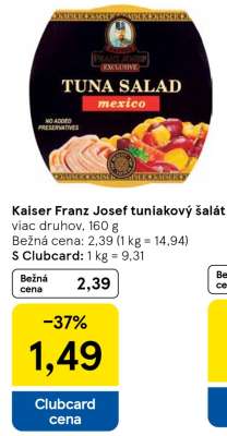 Kaiser Franz Josef tuniakový šalát
