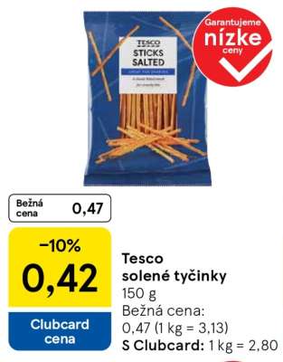 Tesco solené tyčinky