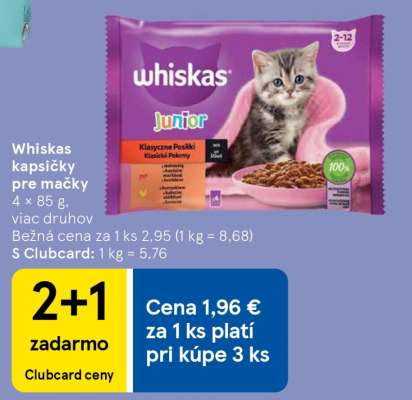 Whiskas kapsičky pre mačky