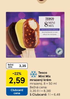 Tesco Mini Mix mražený krém