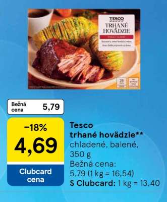 Tesco trhané hovädzie