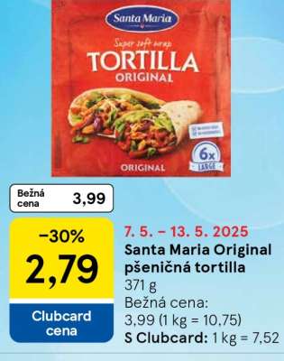 Santa Maria Original pšeničná tortilla