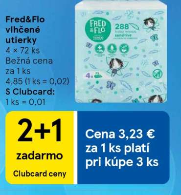 Fred&Flo vlhčené utierky