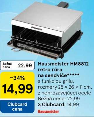 Hausmeister HM8812 retro rúra na sendviče