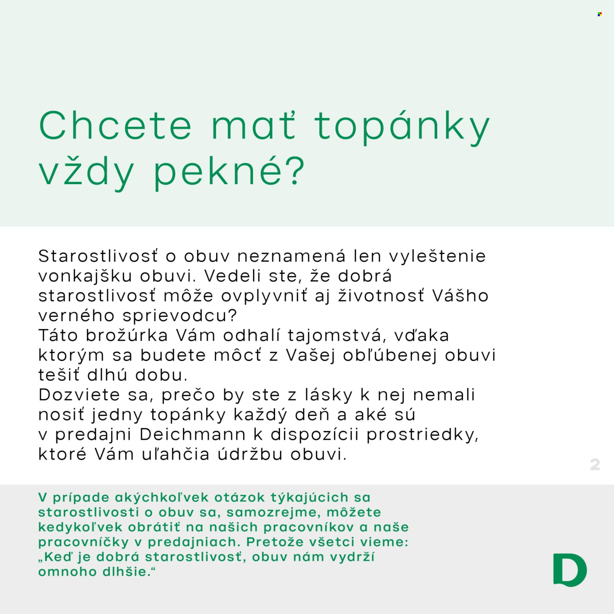 Leták Deichmann.