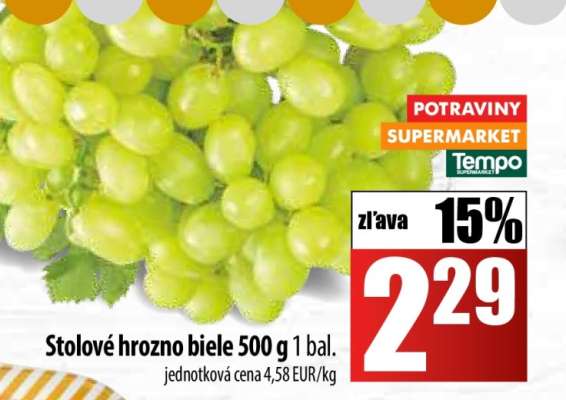 Stolové hrozno biele 500 g