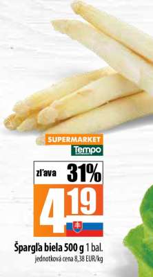 Špargľa biela 500 g