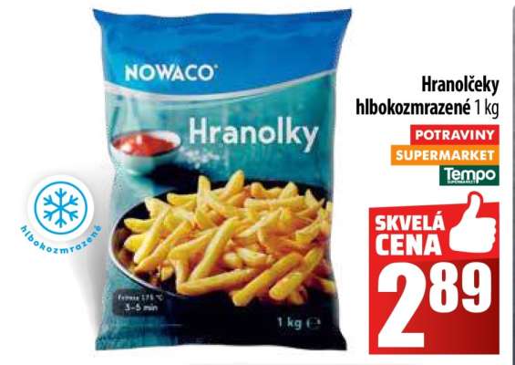 Hranolčeky hlboko zmrazené