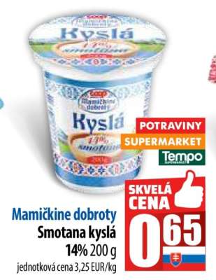 Mamičkine dobroty Smotana kyslá