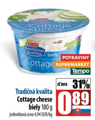 Tradičná kvalita Cottage cheese biely 180 g