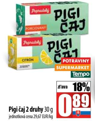 Pigi čaj 2 druhy